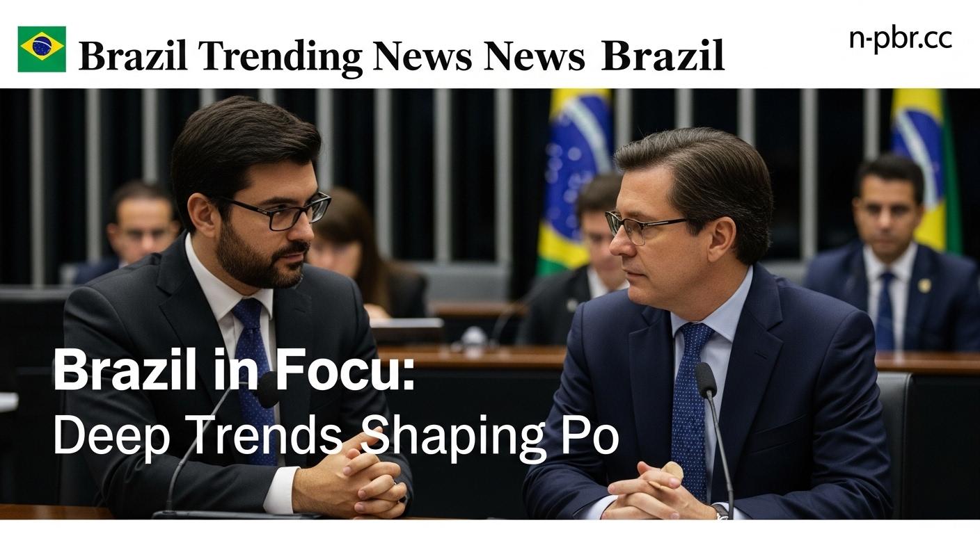 Editorial desk displaying Brazil trend visuals and data charts