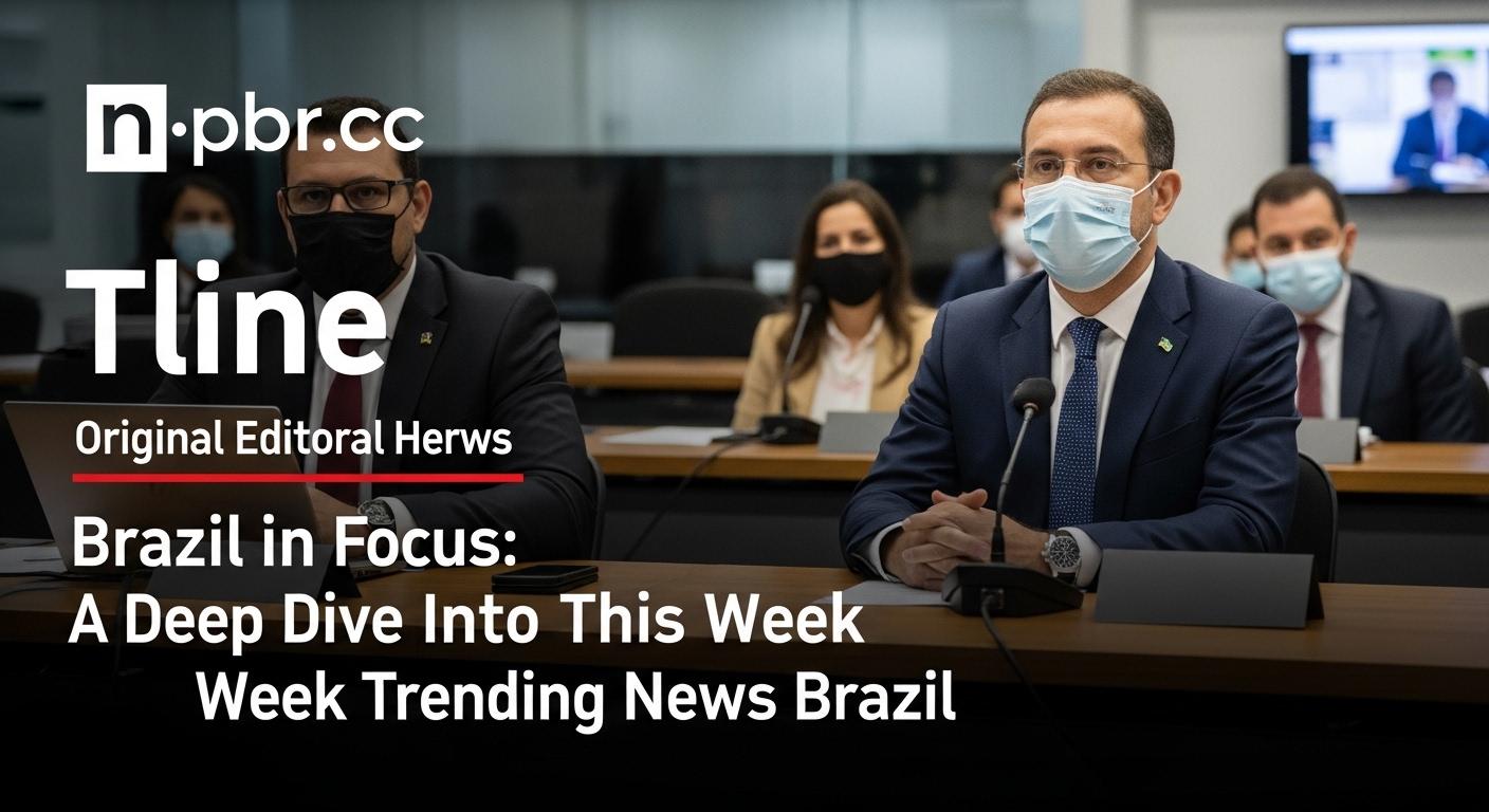 Brazilian newsroom collage with politics, aviation, and culture