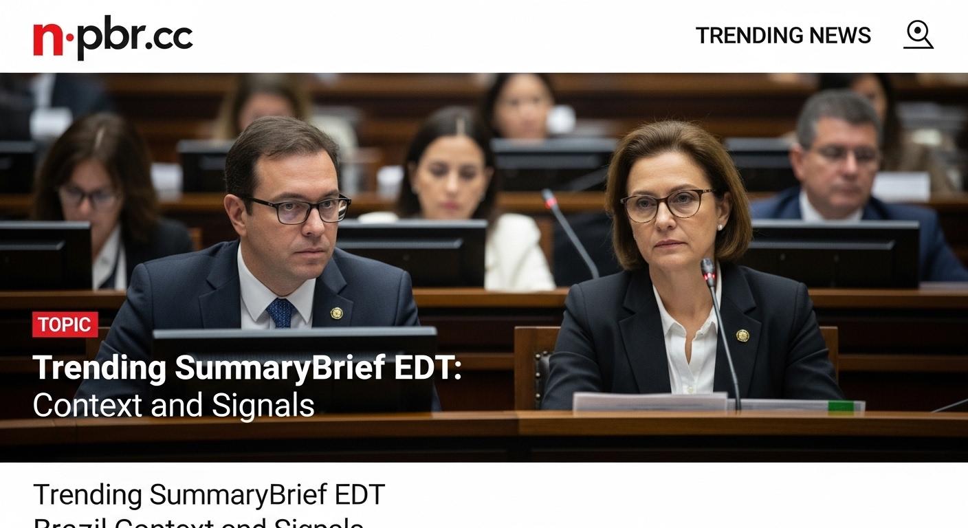 Brazilian newsroom analyzing Trending SummaryBrief EDT signals with charts