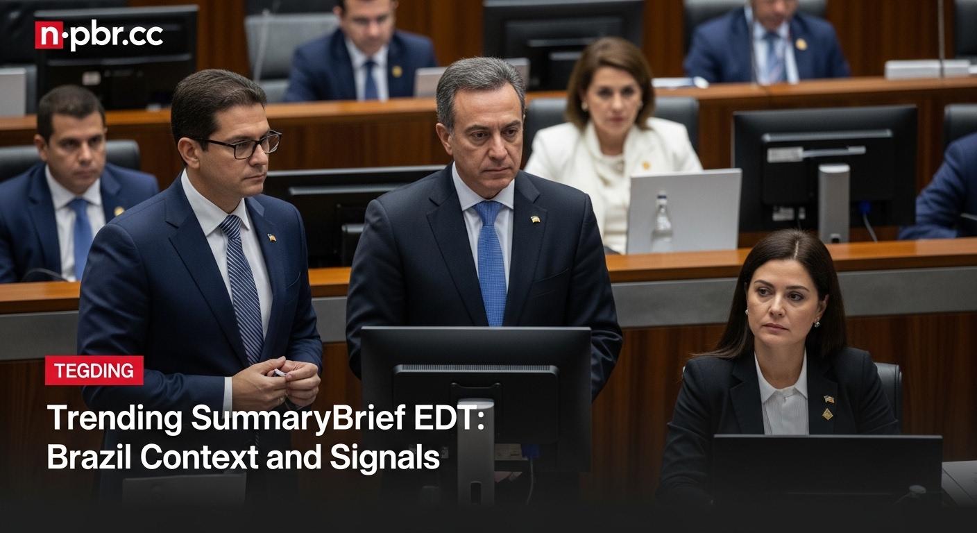Brazilian newsroom analyzing Trending SummaryBrief EDT signals with charts