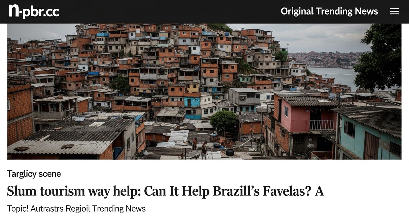 Editorial image of favela tourism in Brazil for analytical reporting