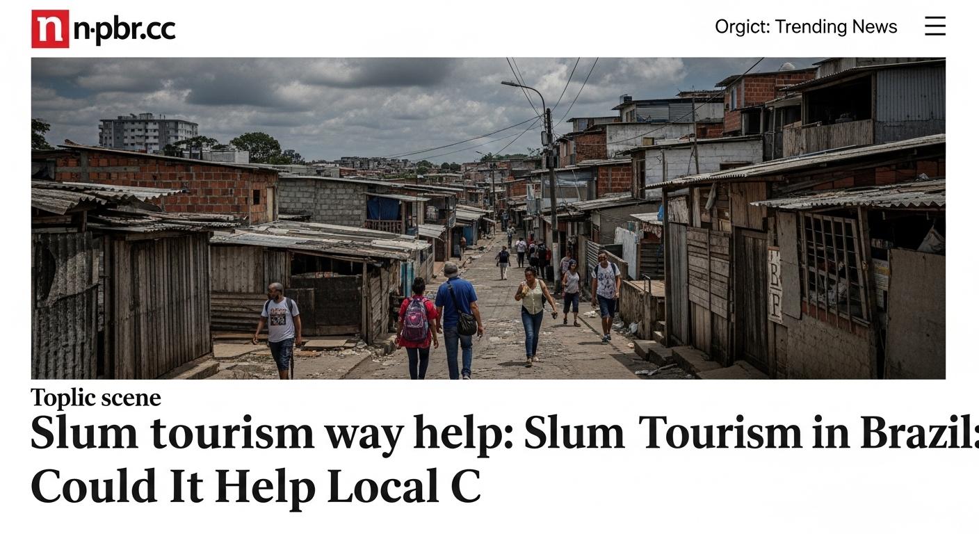 Group tour through a Brazilian favela with a local guide explaining the community.