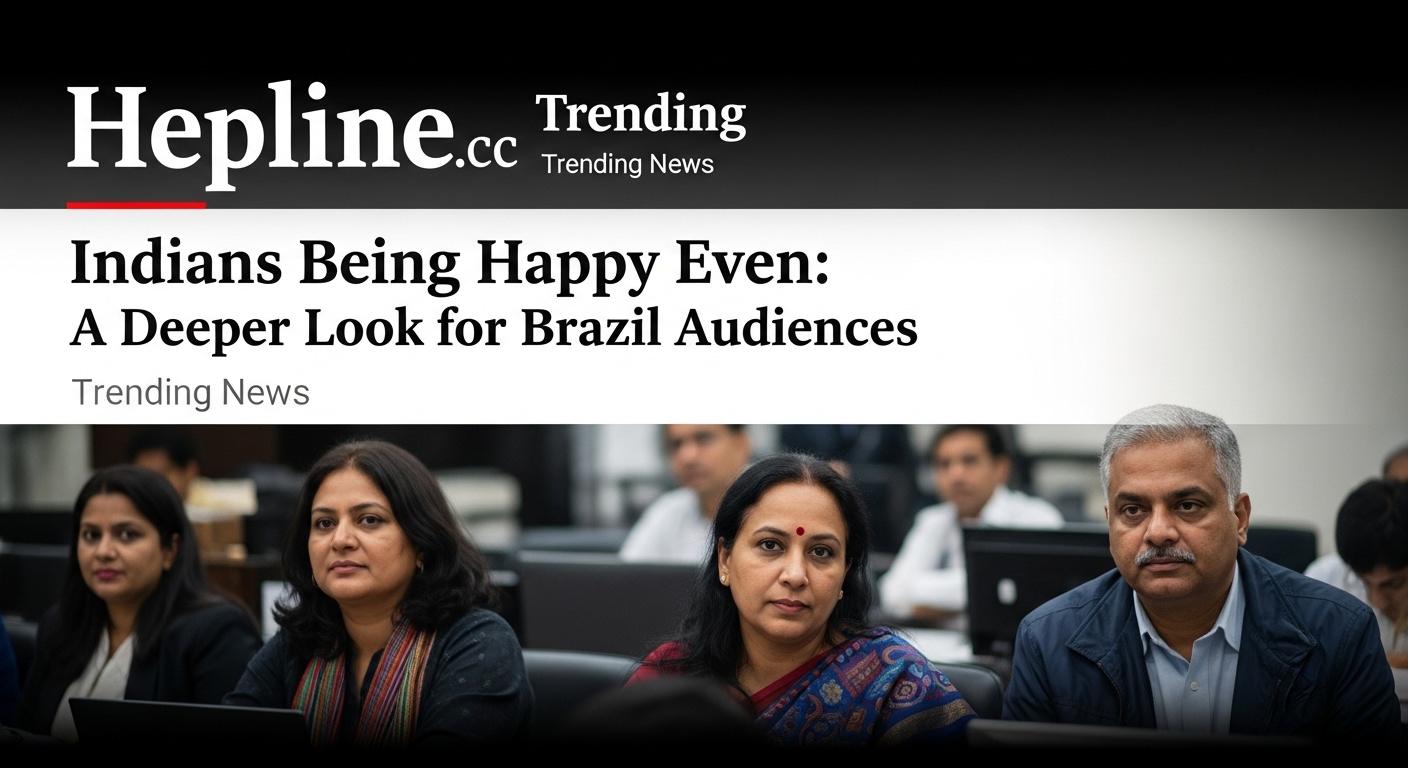 Editorial collage showing Indians' happiness signals with a Brazilian urban backdrop.