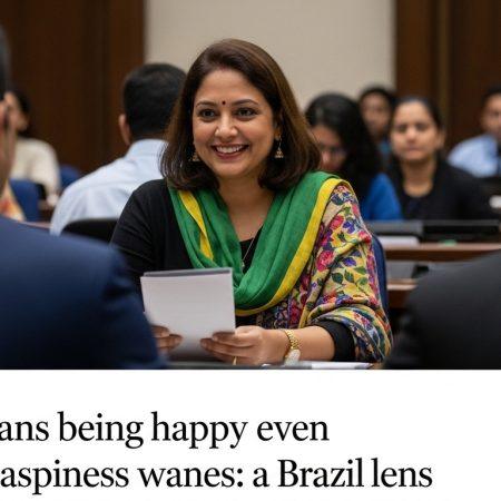 Indians being happy even as happiness wanes: a Brazil lens