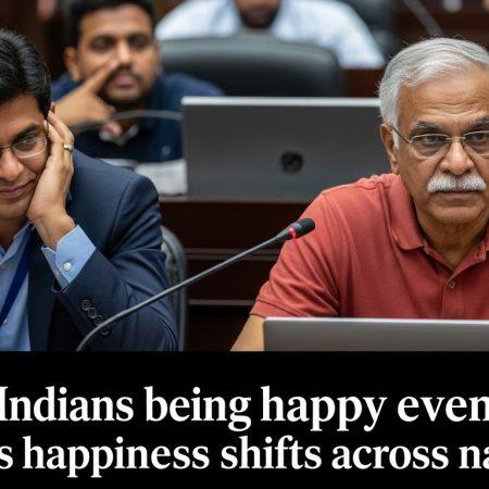 Indians being happy even as happiness shifts across nations
