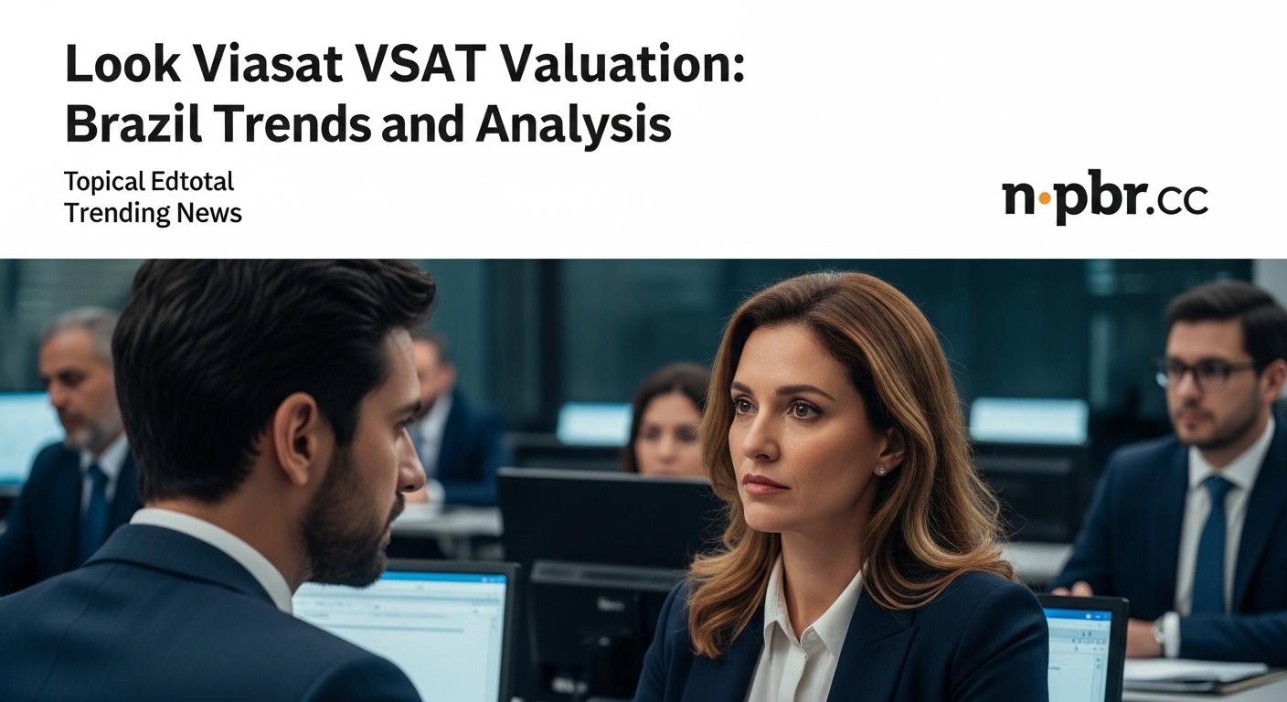 VSAT satellite dish over a Brazilian city at sunset