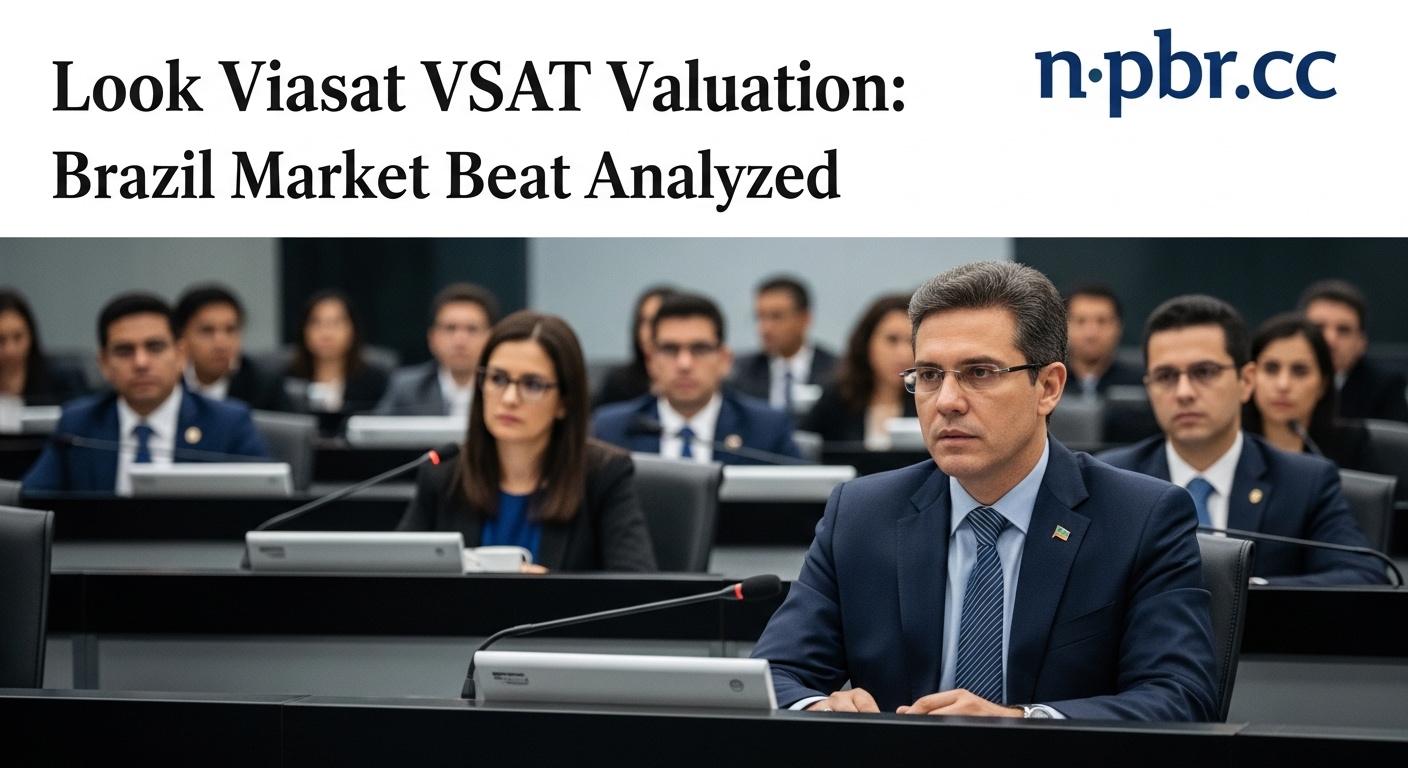Chart illustrating Look Viasat VSAT Valuation trends with Brazil imagery and satellite icons