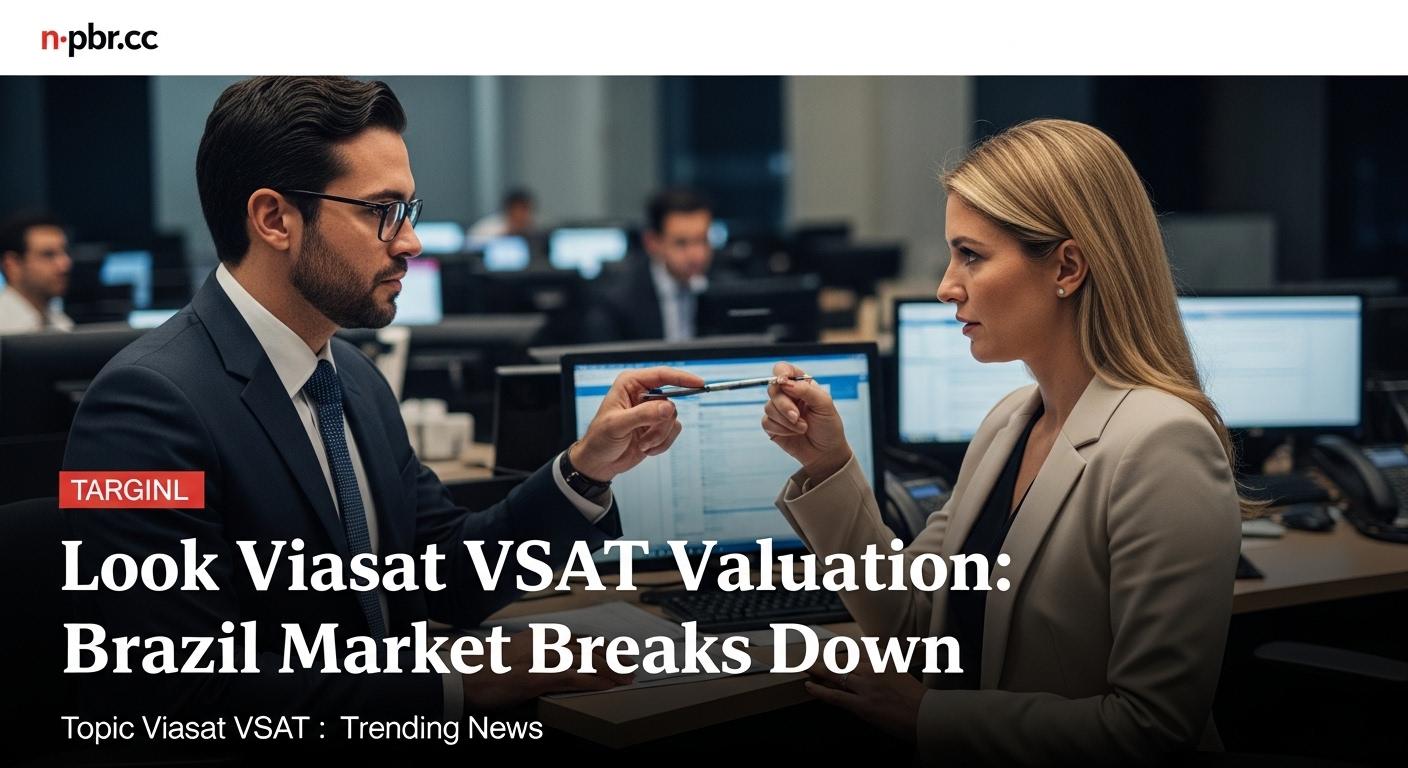 Brazilian analyst analyzing Look Viasat VSAT Valuation with satellite connectivity visuals